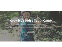 Tablet Screenshot of crowleysridgeyouthcamp.com
